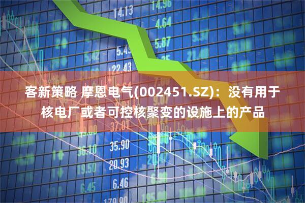 客新策略 摩恩电气(002451.SZ)：没有用于核电厂或者可控核聚变的设施上的产品